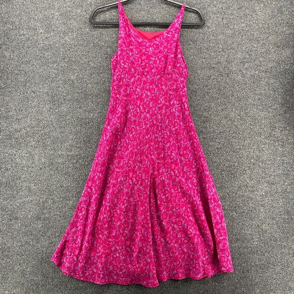 Vintage Plum Dress Small Floral Artsy Sleeveless Y2K Whimsical - Picture 3 of 9